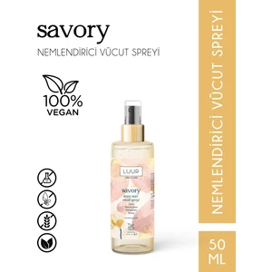 Luur Cosmetics & More Savory Vücut Spreyi Etkileyici, Uzun Süre Kalıcı Koku, Nemlendiricili 50 ml
