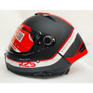 mt Thunder 4sv R25 B5 Mat Red Black Şefaf Vizörlü Kapalı Kask