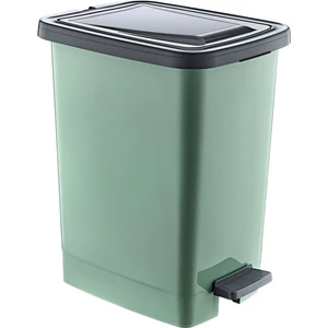 Plastik 25 Lt Slim Pedallı Çöp Kovası Yeşil (Iç Kovalı)