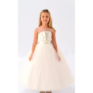 Lisa Kids 2-10 Yaş Yeni Sezon Çocuk Saten Elbise Abiye