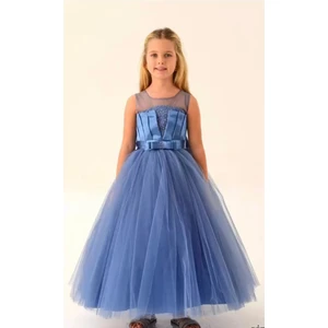 Lisa Kids 2-10 Yaş Yeni Sezon Çocuk Saten Elbise Abiye