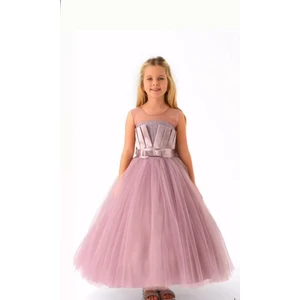 Lisa Kids 2-10 Yaş Yeni Sezon Çocuk Saten Elbise Abiye