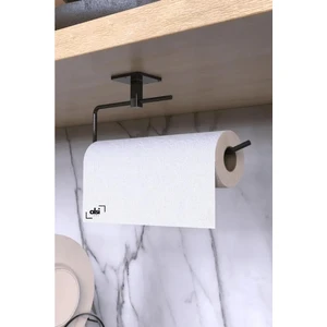 Alsi Home Siyah Rulo Havluluk Havlu Peçetelik Yapışkanlı Pratik Banyo Mutfak Askısı Kağıt Rulo Havluluk
