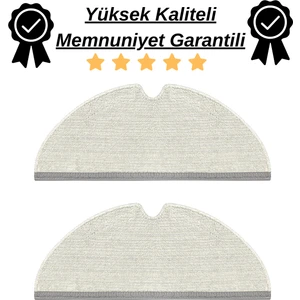 Roborock Q7 Max Uyumlu 2 Adet Mop Fiber Bez Paspas-Yüksek Kaliteli