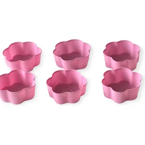 Pink Rose Bybirgül Pembe 12 Li Silikon Mini Papatya Kek Kalıbı,muffin ,airfrey Kalıbı 12 Adet