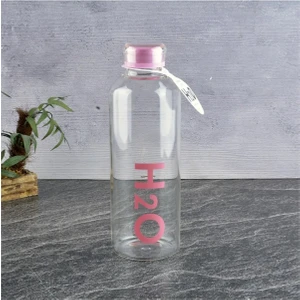 H2O Borosilikat Cam Matara Pembe