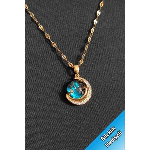 Trend Collection Kadın Paslanmaz Çelik Gold Zincir Yıldız Gökyüzü Kolye