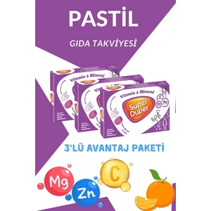 Super Duper Yaban Mersini Vitamin Mineral Bonbon 3'lü Avantaj Paket