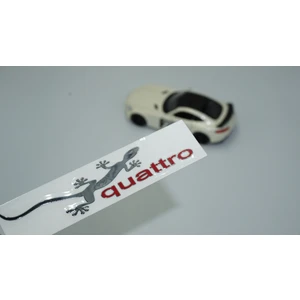 Dk Tuning Audi Quattro Gecko Logo Alüminyum Torpido Ayna Cam Sticker