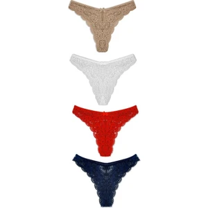 Gecko Collection Gecko Dantelli Kadın Brazilian Külot 4 Adet