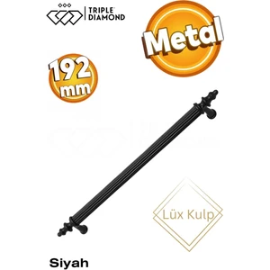 Triple Diamond 192 mm Metal Mat Siyah Çekmece Kulpları Mutfak Dolap Mobilya Kulpu 1 Adet ( 19.2 cm ) = 192 mm