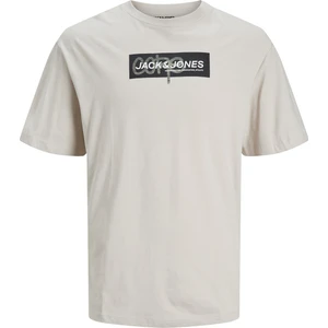 Jack & Jones O Yaka Standart Kalıp Bej Erkek T-Shirt 12253477