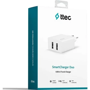 2SCS21B Smartcharger Duo Seyahat Sarj Aletı Cıft USB 2.4A Beyaz