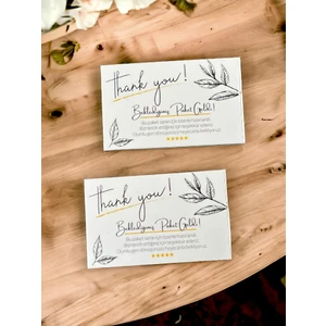 Tuğset Etiket Teşekkür Kartı Thank You Card Beklediğin Paket GELDI50 Adet (8x5 cm )-T883