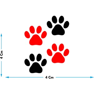 Şimdi Trend Pati Kedi Patisi 4 Adet Oto Cam Yazısı 4x4 cm Araba Arkası Sticker Oto Cam Sticker Yazı Modelleri