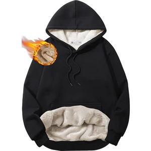 Ghassy Co. Erkek Ultra Termal Kapüşonlu Sherpa Astarlı Kanguru Cepli Sweatshirt