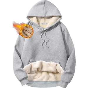 Ghassy Co. Erkek Ultra Termal Kapüşonlu Sherpa Astarlı Kanguru Cepli Sweatshirt
