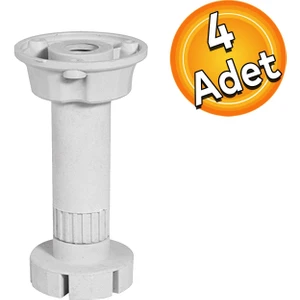 Ayarlanabilir Dolap Mobilya Tezgah Yükseltme Yükseltici Ayağı Ayarlı 12 Cm Gri Ayakları 4 Adet