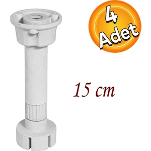 Ayarlanabilir Dolap Mobilya Mutfak Tezgah Yükseltici Yükseltme Ayağı 15 Cm Gri Ayakları 4 Adet