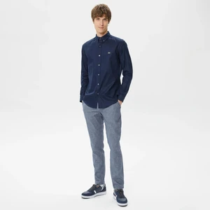 Lacoste Erkek Slim Fit Düğmeli Yaka Lacivert Gömlek