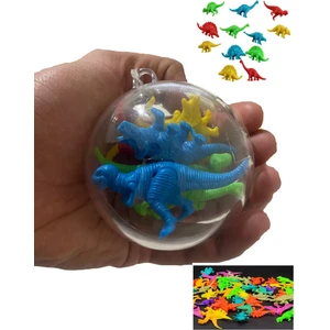 Yuvarlak Topda 8 Parça Dinazor Figür Seti Jurasic Park Dinozorları Mini Etkinlik ve Pasta Süsü Seti