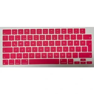 Hk Teknoloji Macbook Pro 14 Inç A2918 A2992 M3 Max Pro Işlemcili Türkçe Q Silikon Klavye Koruyucu
