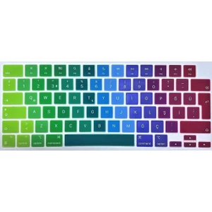 Hk Teknoloji Macbook Pro 14 Inç A2918 A2992 M3 Max Pro Işlemcili Türkçe Q Silikon Klavye Koruyucu