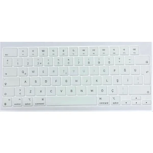 Hk Teknoloji Macbook Pro 14 Inç A2918 A2992 M3 Max Pro Işlemcili Türkçe Q Silikon Klavye Koruyucu