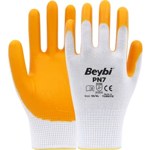 Pn7 Polyester Örme Nitril Eldiven 12 Çift