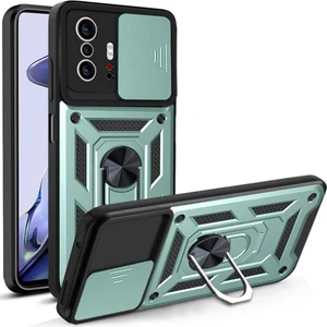 M.TK Moveteck Xiaomi Mi 11T Mi 11T Pro Kılıf Kamera Korumalı Sürgülü Yüzüklü Standlı