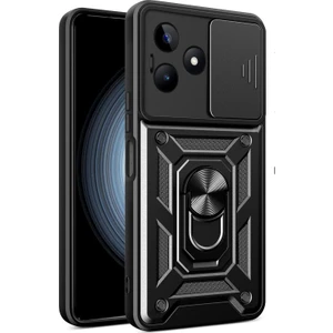 M.TK Moveteck Realme C53 Kılıf Kamera Korumalı Sürgülü Yüzüklü Standlı