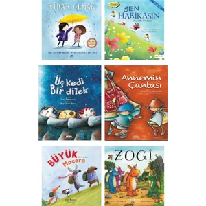 Iş Bankası Kültür Yayınları – Kibar Olmak + Sen Harikasın (Danielle Dufayet) + Üç Kedi Bir Dilek (Sara Şahinkanat) + Annemin Çantası + Büyük Macera + Zogi / 6lı Çocuk Kitap Seti