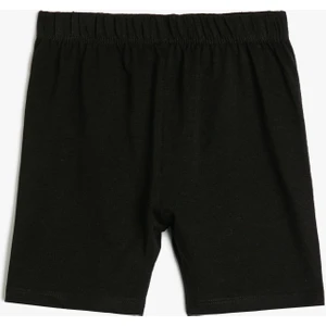 Basic Kısa Tayt Beli Lastikli Pamuklu