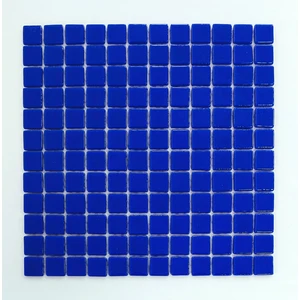 Tüm Yaşam Alanlarının Tüm Yüzeyleri İçin Mavi Cam Mozaik. Taş Ölçüsü: 25X25 Mm. File Ölçüsü: 31.5X31.5 Cm. ( 1 Koli = 1 m2 Fiyatıdır )