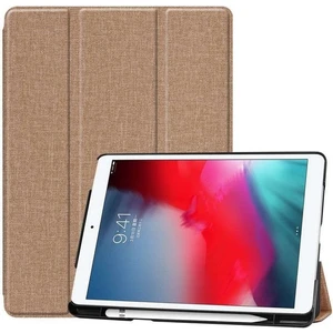 Apple iPad Pro 11 2020 Kılıf 2.nesil Yatay Standlı Kot Desenli Uyku Modlu Kalemlikli Silikon Smart Tablet Kılıfı (Model A2228,A2068,A2230/231)