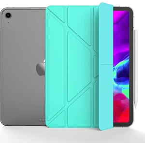 Apple ipad 9.7 2017 5.nesil Kılıf Yatay ve Dikey Standlı Uyku Modlu Arka Sert Pc Trifold Tablet Kılıfı (Model A1822,A1823)