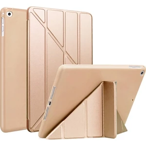 Apple iPad Pro 10.5 Inç Yatay ve Dikey Standlı Uyku Modlu Arka Soft Yumuşak Silikon Trifold Tablet Kılıfı (Model A1701,A1709,A1852)