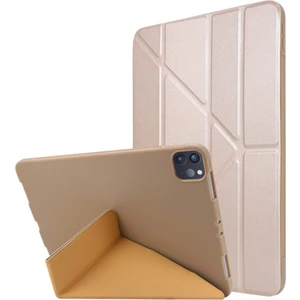 Apple iPad Pro 12.9 6.nesil 2022 M2 Çipli Kılıf Yatay ve Dikey Standlı Uyku Modlu Arka Soft Yumuşak Silikon Trifold Tablet Kılıfı (Model A2436,A2764/37)
