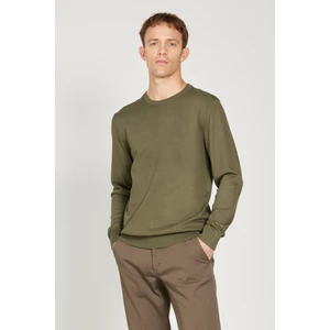 ALTINYILDIZ CLASSICS Erkek Haki Standart Fit Normal Kesim Bisiklet Yaka Triko Kazak