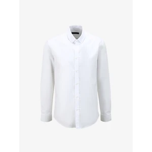 Basic Gömlek Yaka Düz Beyaz Erkek Gömlek F4SM-GML 1000