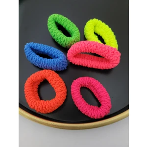 6 Adet Ekstra Kalın Lastik Toka Saç Bağlama Tokası