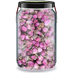 Zencefil Organik Tomurcuk Pembe Gül Kurusu Isparta Gülü Bi Kavanoz 660 cc Cam Kavanozda Tomurcuk Gül Dried Rose Bud
