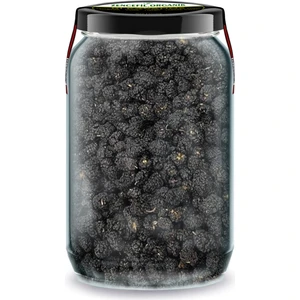 Zencefil Organik Siyah Dut Kurusu Bi Kavanoz 660 cc Cam Kavanozda Katkısız Kurutulmuş Karadut Dried Black Mulberry