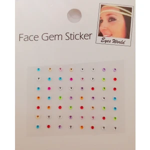 Vücut ve Yüz Taşı Stickers Renkli Yapışkanlı Hızma