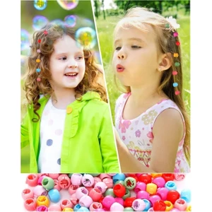 24 Adet Saç Boncuğu Saç Örgü Süsü Saç Aksesuarı