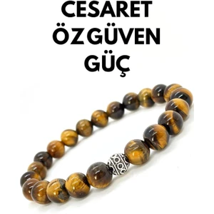Doğal Taş Cenneti Doğaltaş - Kaplan Gözü Bileklik - Cesaret - Özgüven - Güç - Mutluluk - Unisex