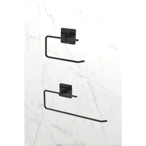 Alsi Home Yapışkanlı Siyah Rulo Havluluk Havlu Peçetelik Wc Kağıtlık Banyo Mutfak Pratik 2'li Set