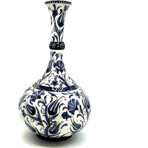 Sultan Çini Lale Desenli El Işi Gözyaşı Vazo ÇV00001256