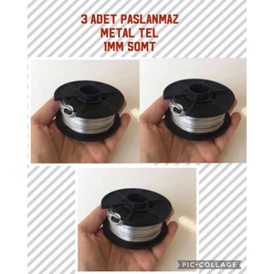 Üç Bobin Tel .. 1mm .. her bobin 50 metre