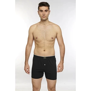 Önü Düğmeli Erkek Havlu Bel Boxer K13230 - Siyah